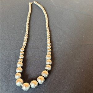 Elegant Silver Beaded Necklace